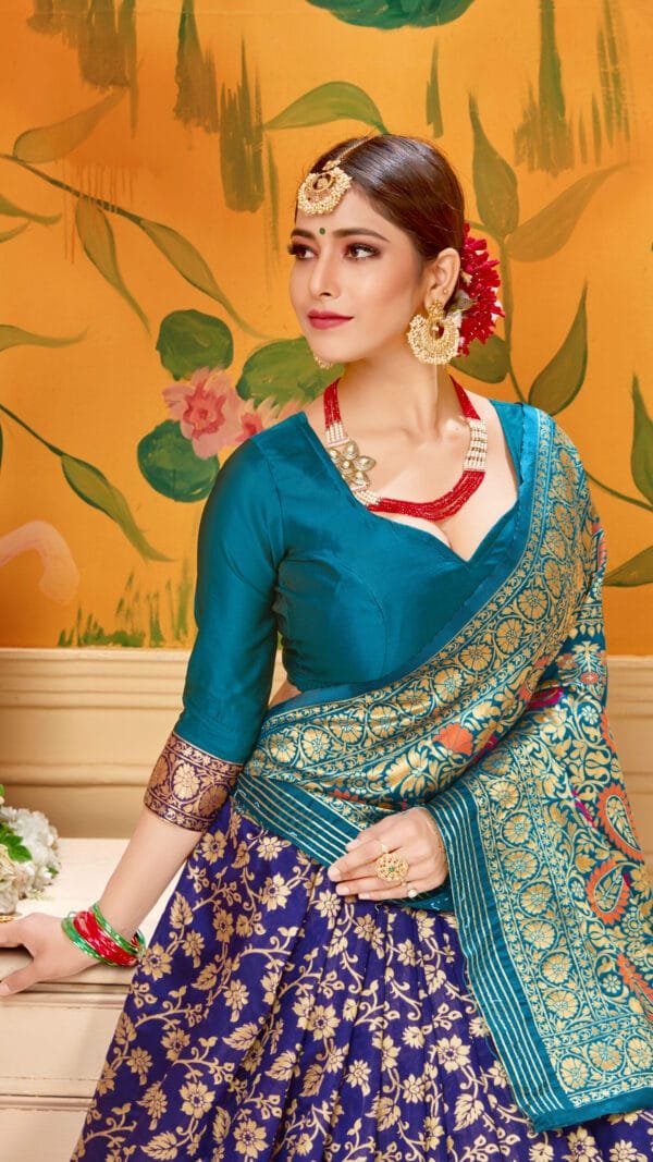न्यू साड़ी Blue Colour Saree - Designer Sarees Rs 500 to 1000