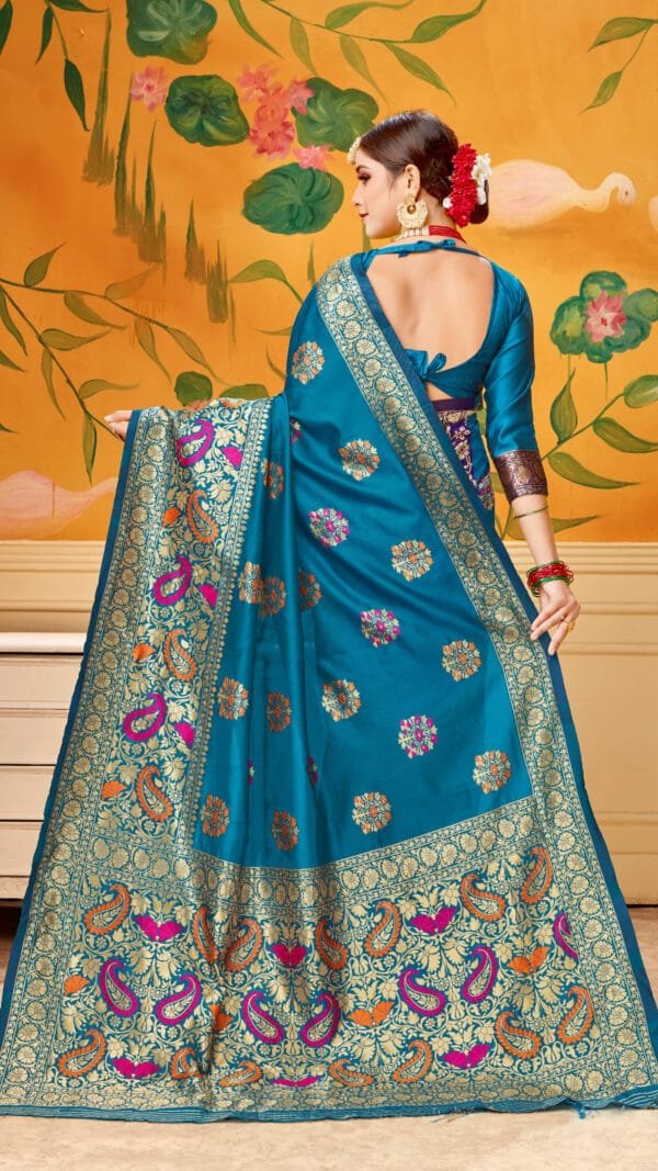 न्यू साड़ी Blue Colour Saree - Designer Sarees Rs 500 to 1000