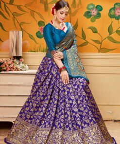 न्यू साड़ी Blue Colour Saree - Designer Sarees Rs 500 to 1000
