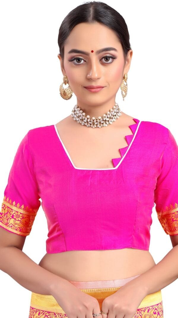 साड़ी का फोटो White Pink Colour Saree - Designer Sarees Rs 500 to 1000