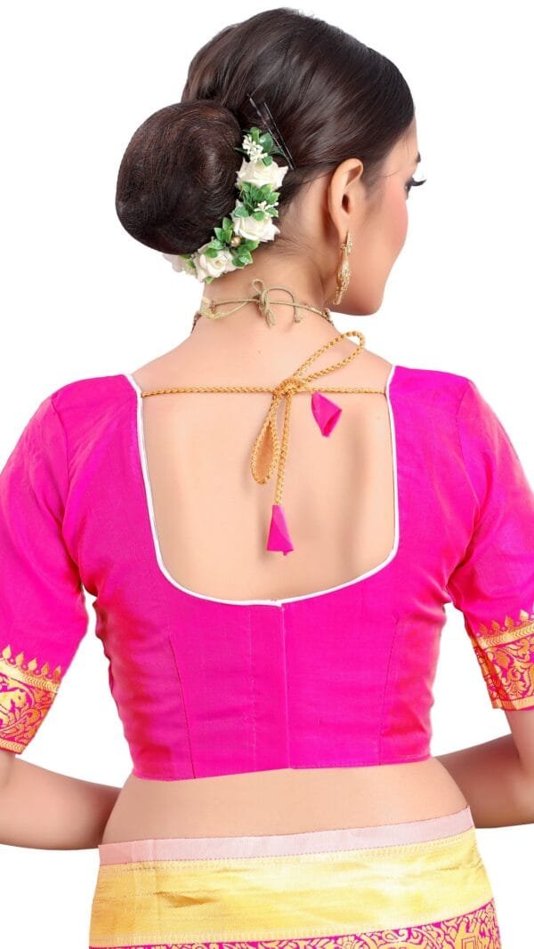 साड़ी का फोटो White Pink Colour Saree - Designer Sarees Rs 500 to 1000