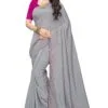 साड़ी फोटो Gray Colour Saree - Designer Sarees Rs 500 to 1000