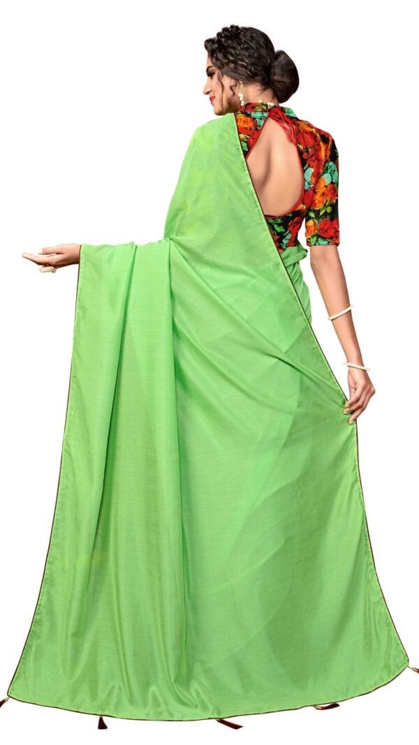 साड़ी में Light Green Saree - Designer Sarees Rs 500 to 1000