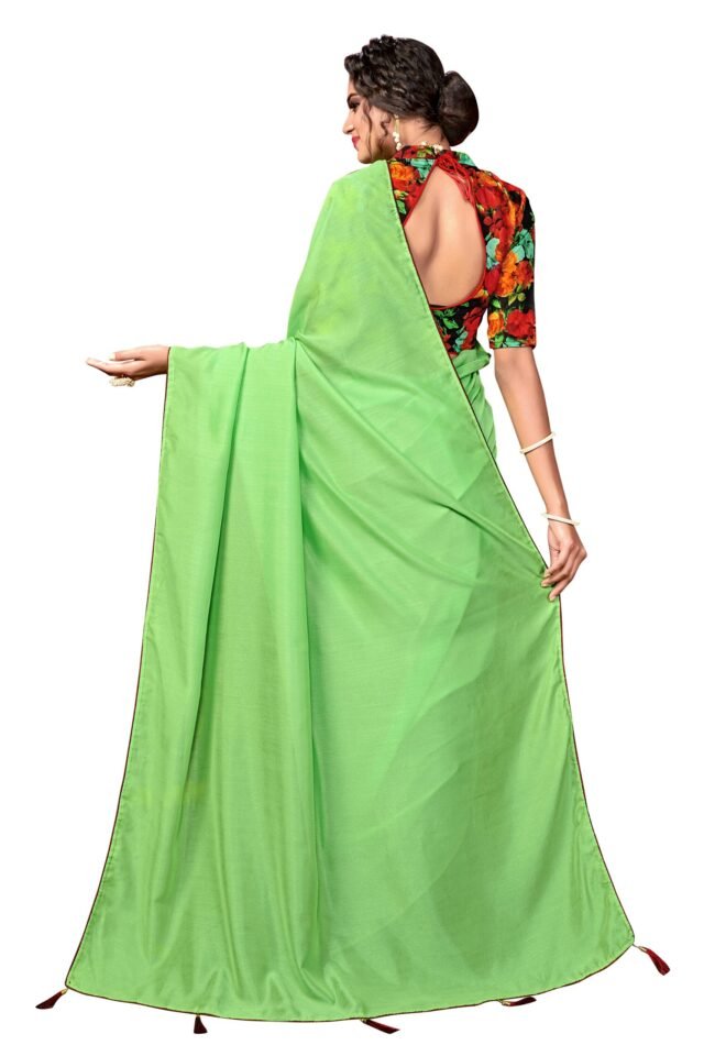 साड़ी में Light Green Saree - Designer Sarees Rs 500 to 1000