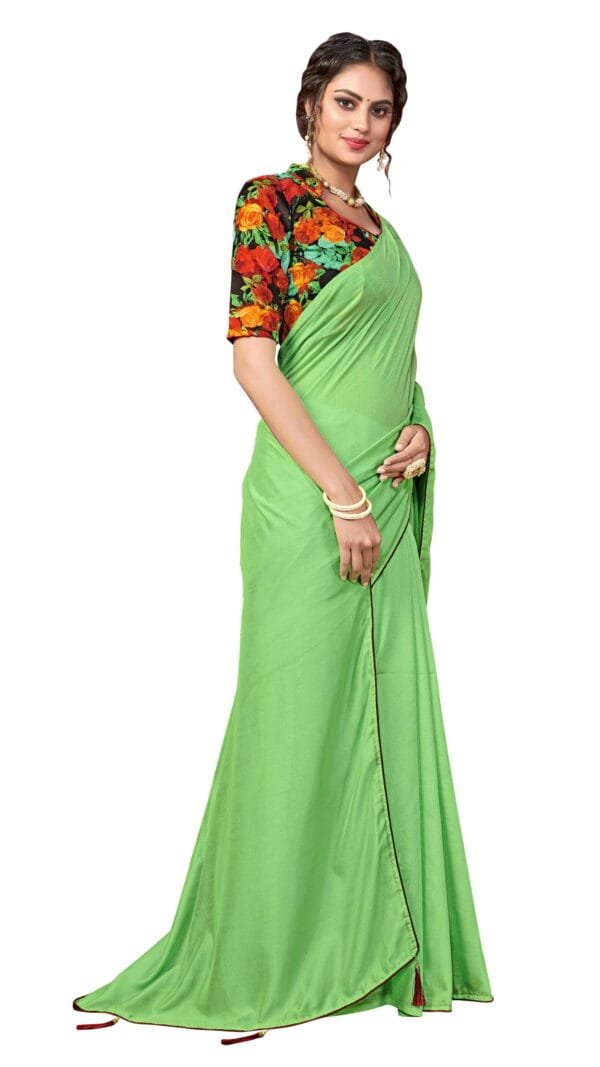 साड़ी में Light Green Saree - Designer Sarees Rs 500 to 1000