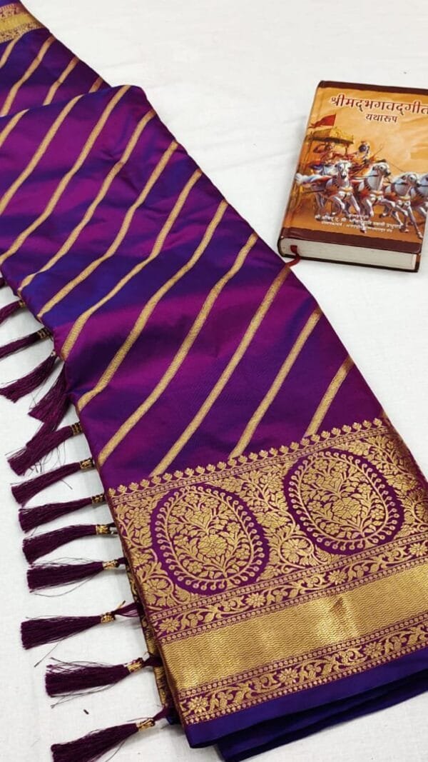 Best Saree Online Shopping App Purple Colour Saree - Designer Sarees Rs 500 to 1000