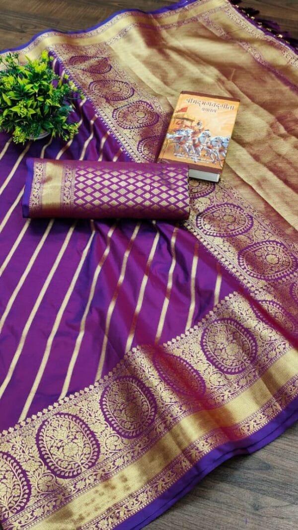 Best Saree Online Shopping App Purple Colour Saree - Designer Sarees Rs 500 to 1000