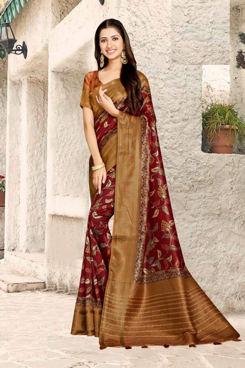 Vardan Ethnic Yellow Evergreen Heavy Vichitra Silk New Designer Sarees  Collection, 6.3 M (With Blouse Piece) at Rs 1295 in Surat