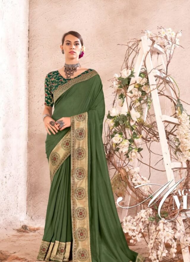 Buy Online Saree - Saree Online - Green Colour Designer Sarees Rs 500 to 1000 -