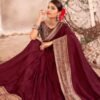 Buy Online Saree - Saree Online India - Brown Colour Designer Sarees Rs 500 to 1000 -