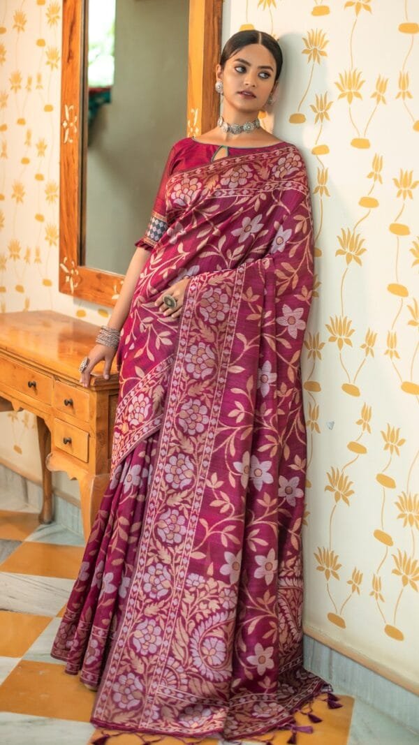 Buy Online Saree - Without Border Silk Saree - Designer Sarees Rs 500 to 1000 -