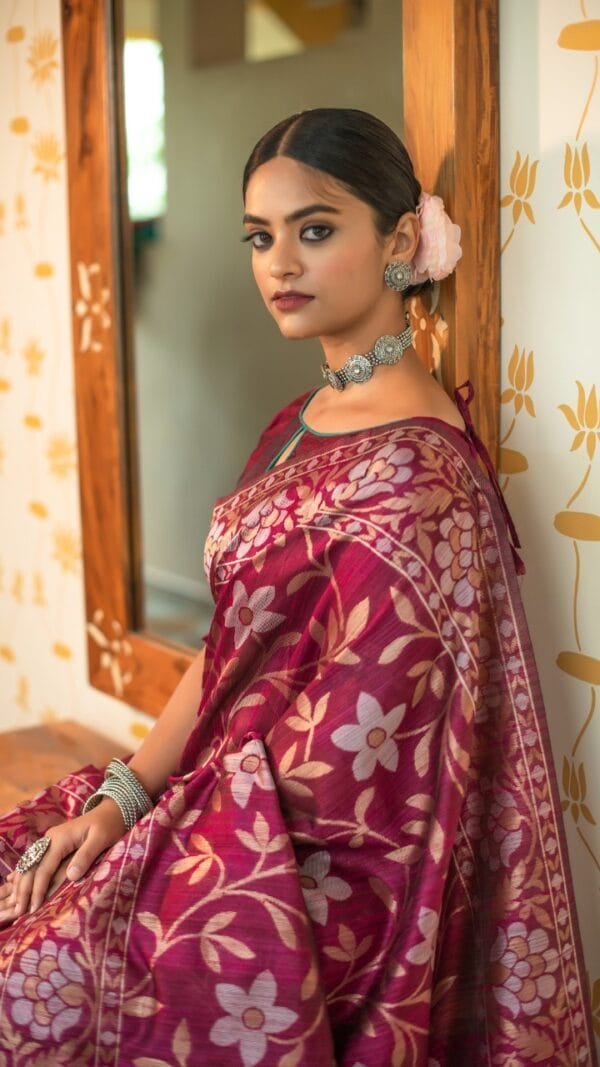 Buy Online Saree - Without Border Silk Saree - Designer Sarees Rs 500 to 1000 -