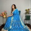 Buy Online Saree - साड़ी - Sky Blue Colour Designer Sarees Rs 500 to 1000