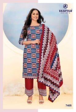 Deeptex Vol 74 Catalogue 2022 7405 Cotton Dress Material