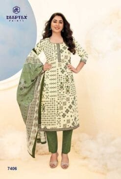 Deeptex Vol 74 Catalogue 2022 7406 Cotton Dress Material