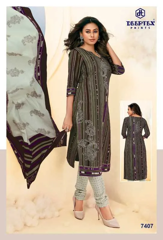 Deeptex Vol 74 Catalogue 2022 7407 Cotton Dress Material