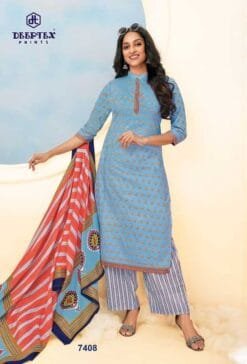 Deeptex Vol 74 Catalogue 2022 7408 Cotton Dress Material