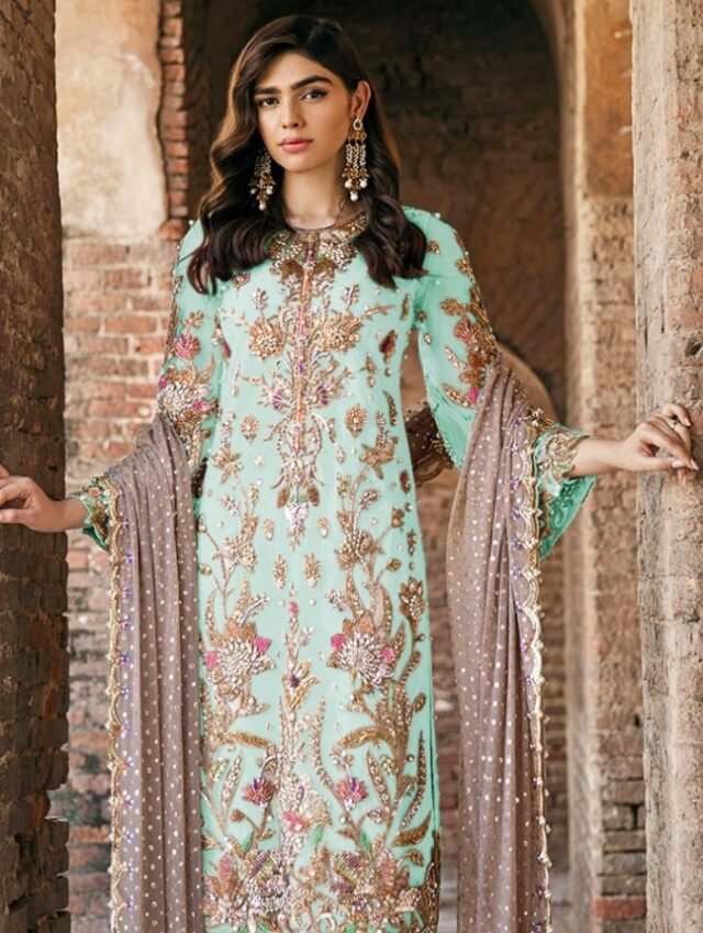 Designs For Pakistani Suits - Sky Blue Colour Pakistani Suits