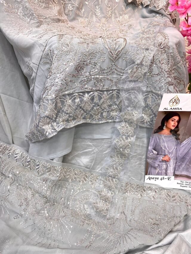 Designs Of Pakistani Suits - Gray Colour Pakistani Suits