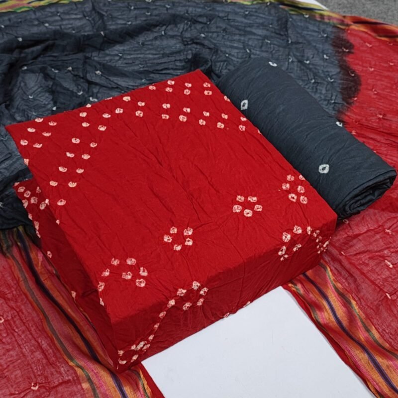 Cotton Bandhani Dress Materials | Gujarati Bandhani Print Salwar Dupatta | Bandhani  Dress Designs - YouTube