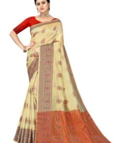 Jaipuri Saree Online Shopping Light Brown Colour Saree - Designer Sarees Rs 500 to 1000