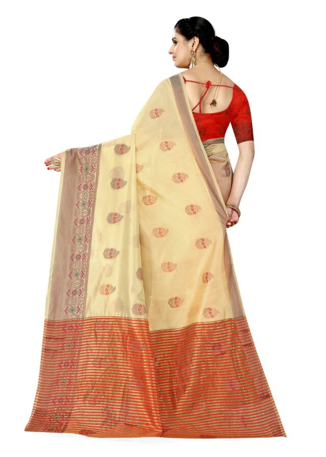 Jaipuri Saree Online Shopping Light Brown Colour Saree - Designer Sarees Rs 500 to 1000