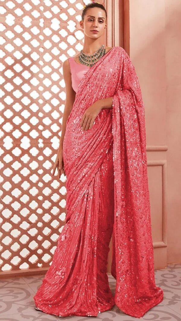 Latest New Georgette Saree Online Shopping - Designer Sarees Rs 500 to 1000