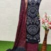New Pure Satin Cotton Bandhani Dress Material - Bandhani Dress Material