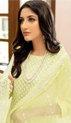 Online Pakistani Suits In India - Yellow Colour Pakistani Suits