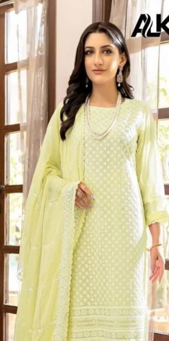 Online Pakistani Suits In India - Yellow Colour Pakistani Suits