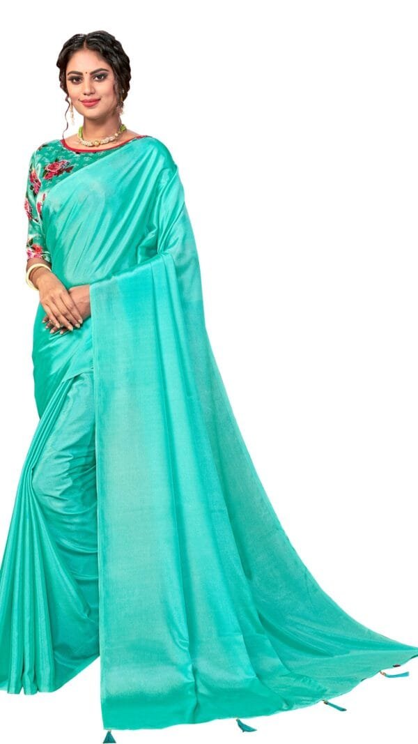 Online Saree Brands Light Blue Saree - Designer Sarees Rs 500 to 1000