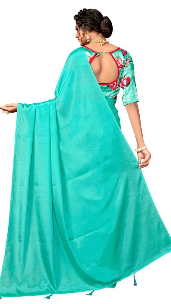 Online Saree Brands Light Blue Saree - Designer Sarees Rs 500 to 1000