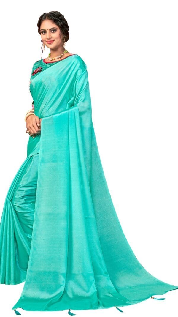 Online Saree Brands Light Blue Saree - Designer Sarees Rs 500 to 1000