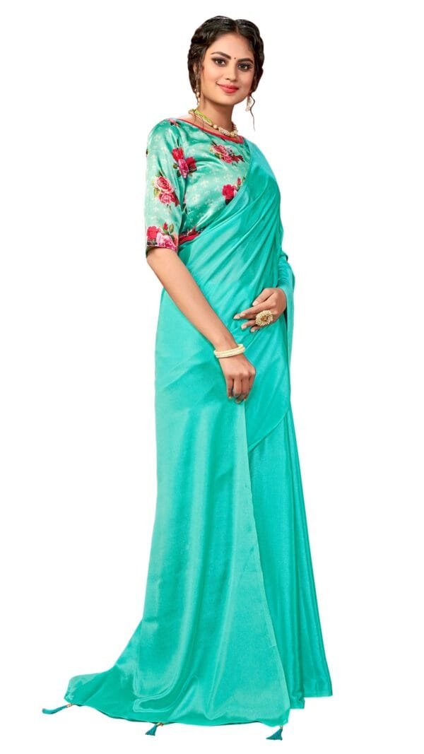 Online Saree Brands Light Blue Saree - Designer Sarees Rs 500 to 1000