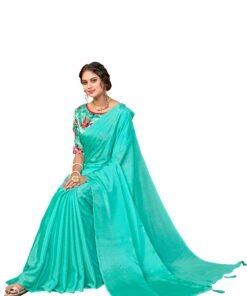 Online Saree Brands Light Blue Saree - Designer Sarees Rs 500 to 1000