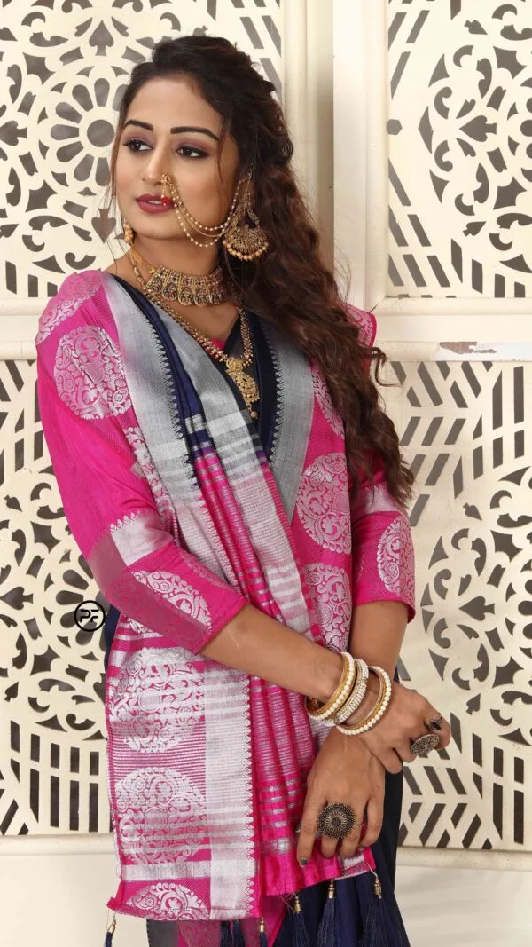 Online Saree Shopping From Kolkata Nevy Blue Colour Saree - Designer Sarees Rs 500 to 1000
