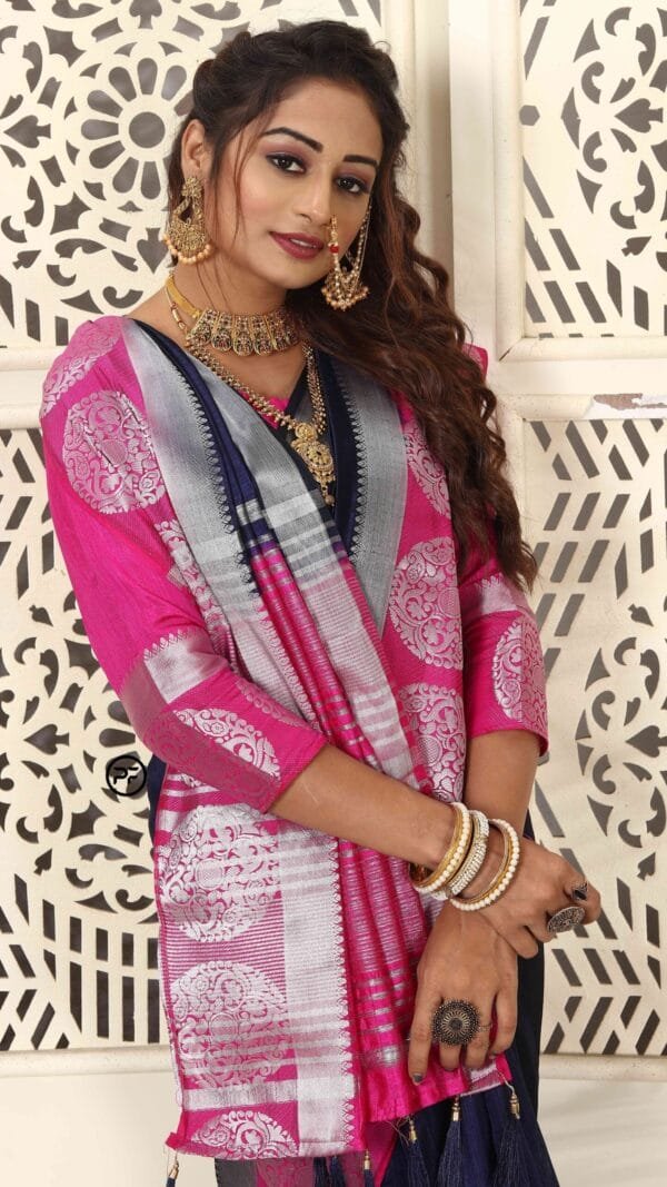 Online Saree Shopping From Kolkata Nevy Blue Colour Saree - Designer Sarees Rs 500 to 1000