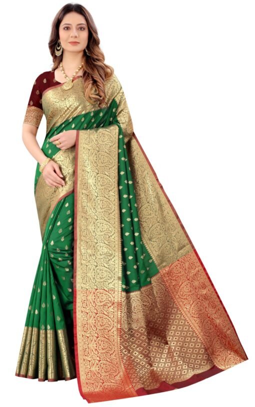 Online Saree Shopping Jayalakshmi Green Colour Saree - Designer Sarees Rs 500 to 1000