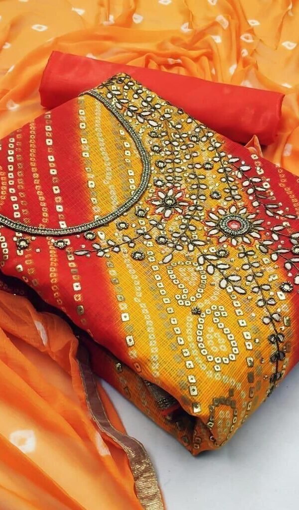 Orange Salwar Suit - Salwar Suit