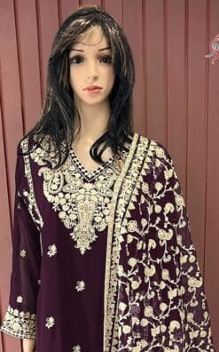 Pakistani Dress Designers - Brown Pakistani Suits