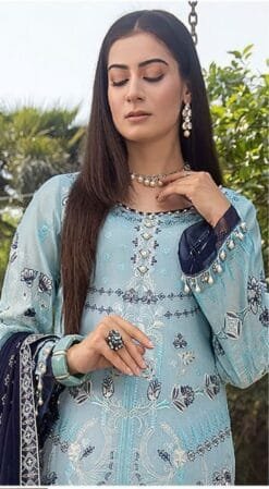 Pakistani Dress For Light Blue Colour - Pakistani Suits