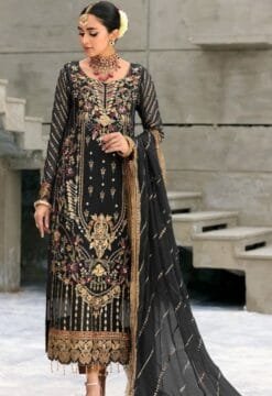 Pakistani Dress For Wedding - Black Colour Pakistani Suits