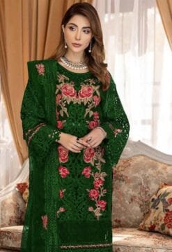 Pakistani Dress - Green Colour Pakistani Suits
