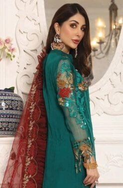 Pakistani Dress Party - Green Colour Pakistani Suits
