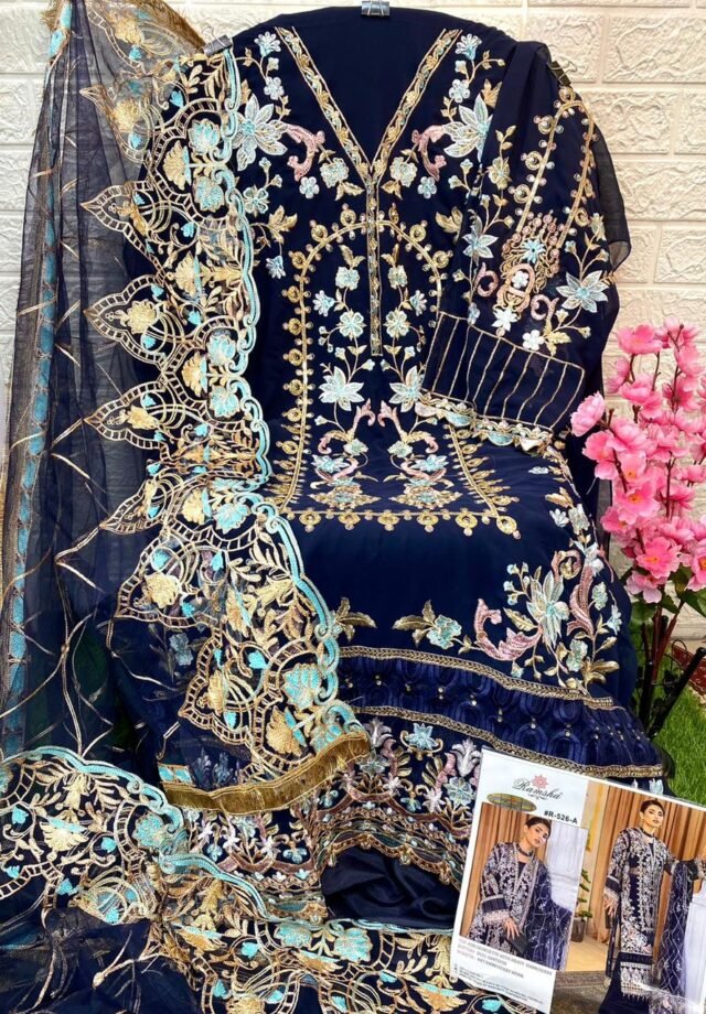 Pakistani Dress Simple - Blue Colour Pakistani Suits