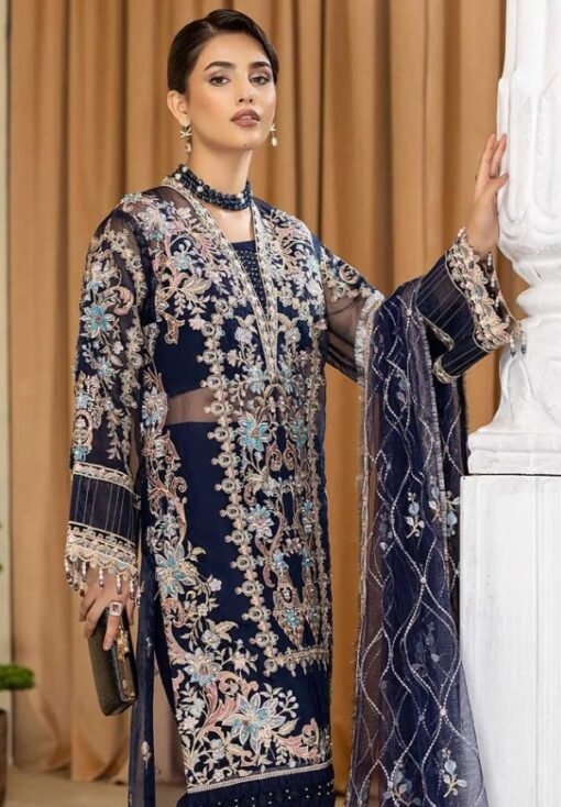 Pakistani Dress Simple - Blue Colour Pakistani Suits - SareesWala.com