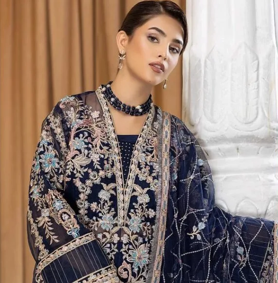 Pakistani Dress Simple - Blue Colour Pakistani Suits - SareesWala.com Pakistani Dress Simple - Blue Colour Pakistani Suits - SareesWala.com