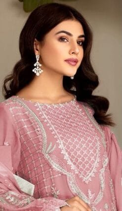 Pakistani Suits Designers - Pink Colour Pakistani Suits