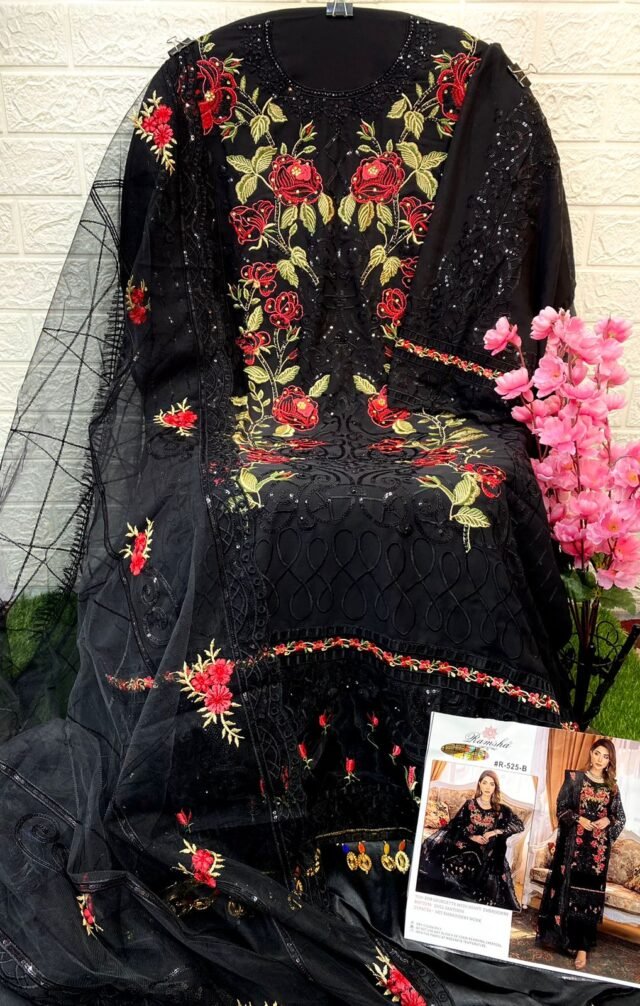 Pakistani Suits For Sale Online - Black Colour Pakistani Suits