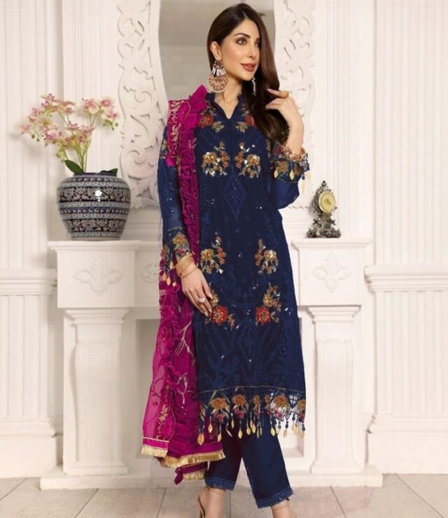 Pakistani Suits In Delhi - Blue Colour Pakistani Suits